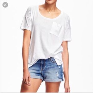 White Linen Boyfriend Tee